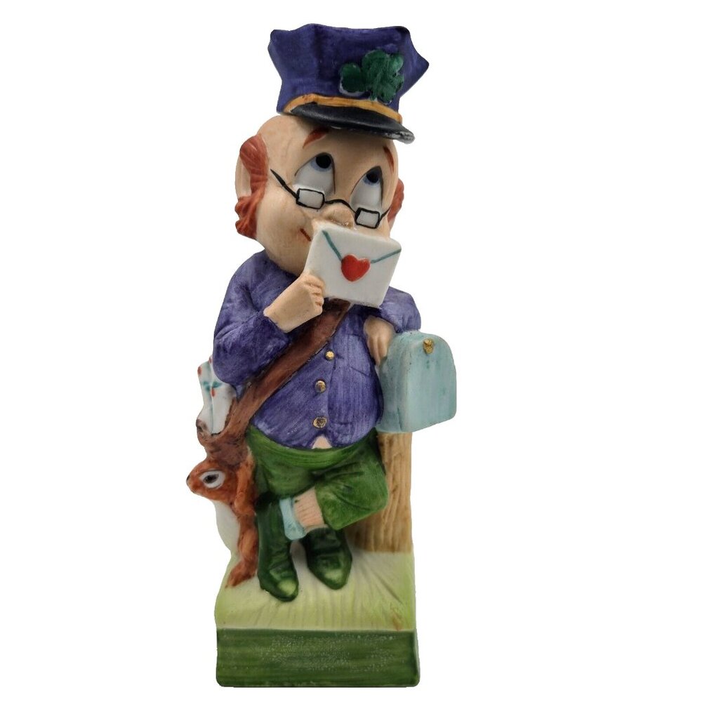 Mr. Mailman Hoffman Decanter Mr. Lucky Leprechaun 1977 Distilling Empty Read
